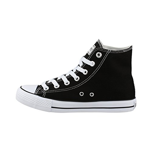 Elara Zapatilla de Deporte Unisex Sneaker High Top Chunkyrayan Negro BE-CA014/CB019 Black-39