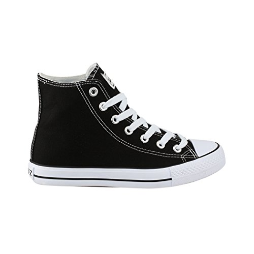 Elara Zapatilla de Deporte Unisex Sneaker High Top Chunkyrayan Negro BE-CA014/CB019 Black-39