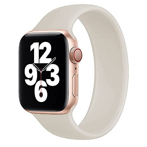 Elástica Deportiva Correa Compatible con iWatch 38mm 40mm 41mm 42mm 44mm 45mm,Pulseras Solo Loop de Silicona Compatible con Apple Watch SE Series 7/6/5/4/3/2/1,Repuesto Banda,Antiguo-XS