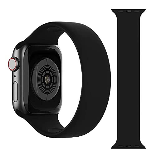 Elástica Deportiva Correa Compatible con iWatch 38mm 40mm 41mm 42mm 44mm 45mm,Pulseras Solo Loop de Silicona Compatible con Apple Watch SE Series 7/6/5/4/3/2/1,Repuesto Banda,Antiguo-XS