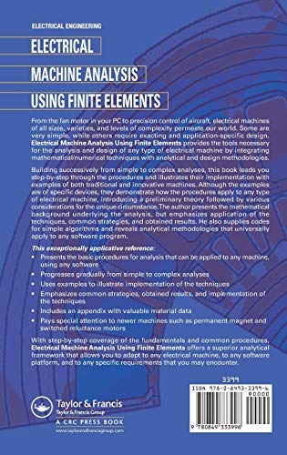 Electrical Machine Analysis Using Finite Elements: 7 (Power Electronics and Applications Series)