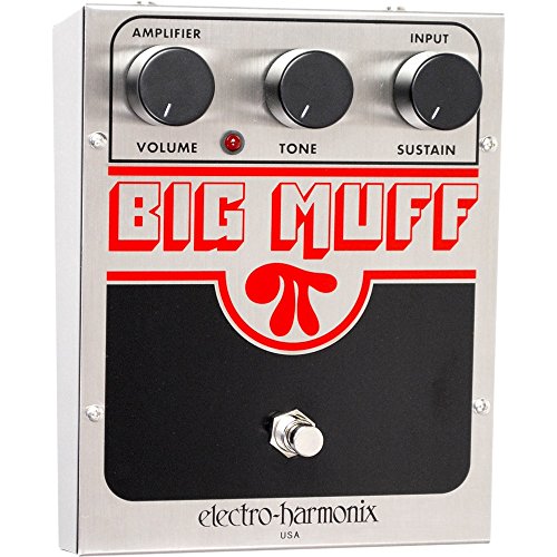 Electro-Harmonix USA Big Muff Big Muff Pi - Pedal de distorsión para guitarra, color plateado, US BM