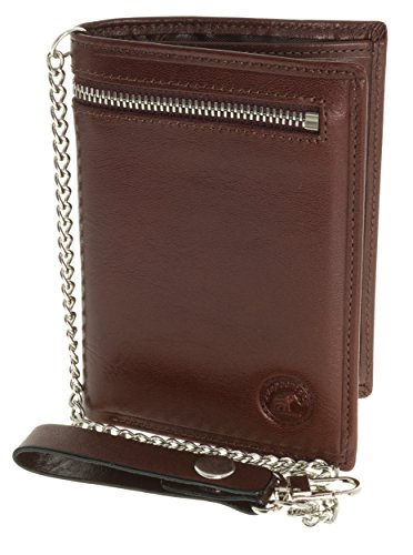 Elefante de oro - Estuche portavelas de piel para hombre + pinza de bolitas, lupa y caja de regalo – Navidad – Fé Pagos – Anibersario – marrón negro o burdeos, marrón (Marrón) - S5682M