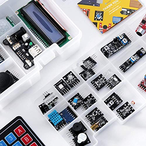 ELEGOO Actualizado 37-en-1 Kit de Módulos de Sensores con Tutorial Compatible con Arduino UNO R3 Mega 2560 Nano Raspberry