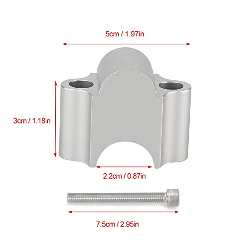 Elevador del Manillar de la Motocicleta, Elevador Universal del Manillar de la aleación de Aluminio 7/8 '' 22 mm Abrazadera de Levantamiento del Manillar de la Motocicleta(Galvanizar)