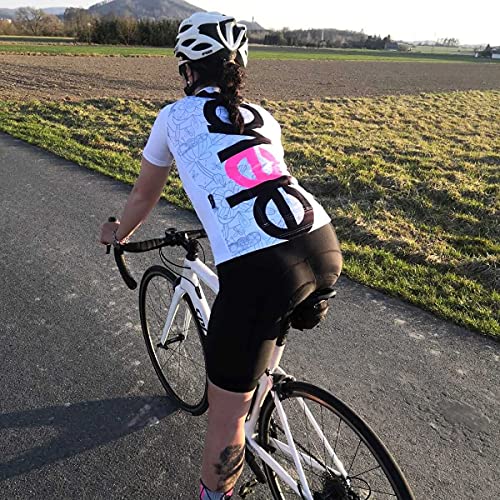 Eleven Cindy - Maillot de ciclismo de manga corta para mujer flower L