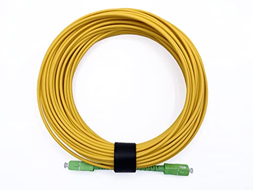 Elfcam® - Fibra óptica cable SC / APC a SC / APC monomodo simplex 9/125, Compatible con Orange, Movistar, Vodafone y Jazztel, 5 metros