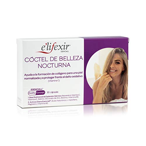 Elifexir Cóctel Belleza Nocturna, Nutricosmética Rejuvenecedora Antiedad 30Caps