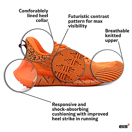 elis ElisCore, Zapatillas de Correr Hombre (Naranja/Negro, Numeric_41)