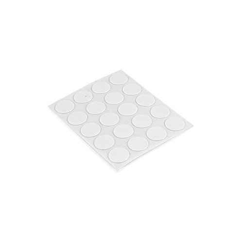 Emuca 4026415 Tapa embellecedora adhesiva, Ø13mm, Blanco, Lote de 200 piezas