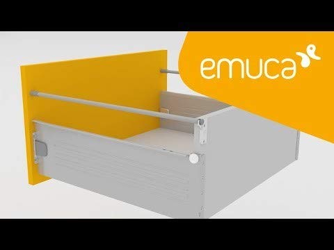 EMUCA - Kit Cierre Suave cajón, Mecanismo de Cierre amortiguado para cajón 350-500 mm