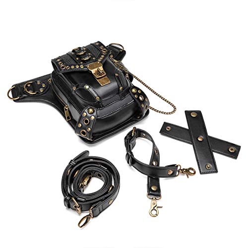 En stock Ebay Bolsa de cadena para mujer, bolsa pequeña Steampunk retro, bolsa de mensajero de hombro para mujer, bolsa de cintura para mujer