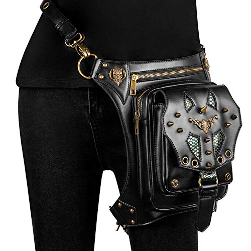 En stock Ebay Bolsa de cadena para mujer, bolsa pequeña Steampunk retro, bolsa de mensajero de hombro para mujer, bolsa de cintura para mujer