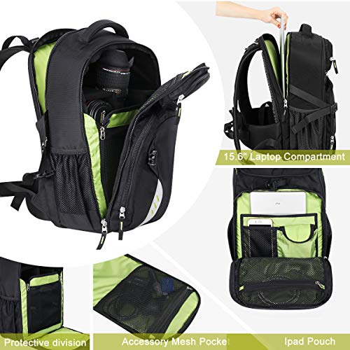 Endurax Mochila para cámara portátil para viajes al aire libre, senderismo, ajuste 2 DSLR / SLR 4-6 lentes para mujer y hombre