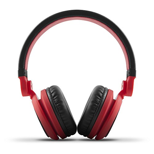 Energy Sistem DJ2 - Auriculares (rotación 180º, cable extraíble, plegables), color rojo