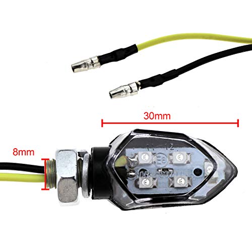 ENET 4 x 5 SMD LED mini señales de giro para motocicleta intermitentes ámbar intermitentes