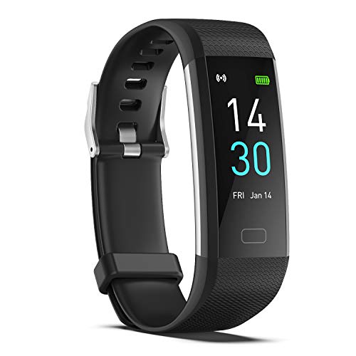 ENGERWALL Pulsera Actividad Reloj Inteligente Podómetro/Calorías, Fitness Tracker Watch con Pulsómetros Temperatura Monitor de Sueño Notificación de Información Alarma por Vibración Impermeable IP68