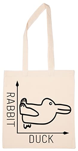 Enigmae Wittgenstein Rabbit Duck Illusion Scale Reutilizable Compras Tienda de Comestibles Algodón Bolsa Reusable Shopping Bag