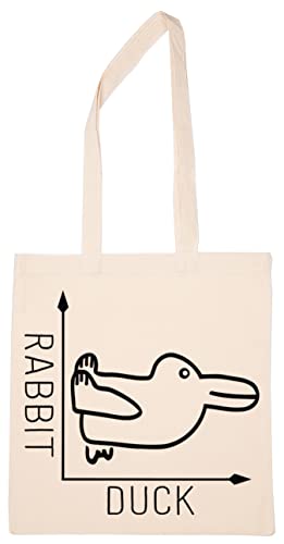 Enigmae Wittgenstein Rabbit Duck Illusion Scale Reutilizable Compras Tienda de Comestibles Algodón Bolsa Reusable Shopping Bag