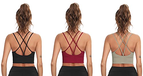 Enjoyoself Sujetador Deportivos Yoga Jogging Lencería Sujetador Acolchado Ropa Interior Deportiva Push Up Brassiere Elástico Almohadillas Extraíbles M