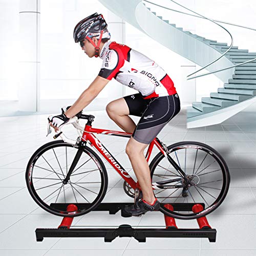 Entrenador de ciclismo para interiores, Rodillos para bicicletas, soporte para rodillos de entrenamiento turbo para bicicletas, soporte para montar en interiores, plegable rápido para 20-29 pulgadas