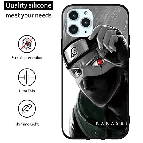 Eouine [2 Piezas] Fundas para Samsung Galaxy A8 2018 5,6",Anti Golpes Suave TPU Silicona Carcasa con Naruto-Manga Anime Ninja Patrón Antichoque Protectora Case Compatible con Samsung A8 2018, 01