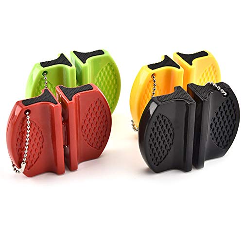 Equipo de camping Pocket Cuchillo Sacapuntas Herramienta Cerámica Rod Tungsteno Accesorios para exteriores Damasco Cuchillos Cuchillos de cocina EDC Artilugio (Color : Random)