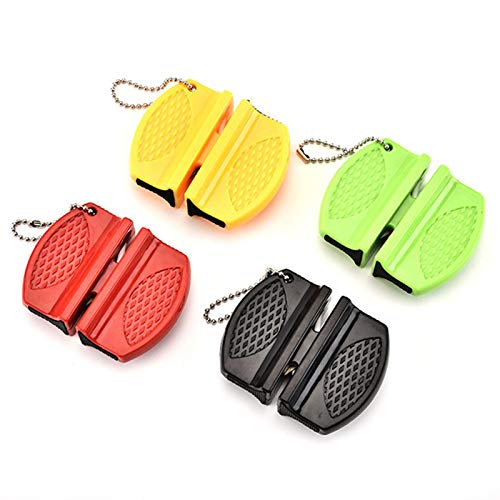 Equipo de camping Pocket Cuchillo Sacapuntas Herramienta Cerámica Rod Tungsteno Accesorios para exteriores Damasco Cuchillos Cuchillos de cocina EDC Artilugio (Color : Random)