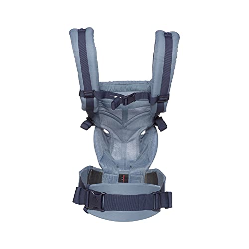 Ergobaby Mochila Portabebé Ergonómica Omni 360 Cool Air Mesh Oxford Azul, 4-Posiciones de Porteo