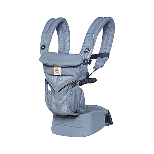 Ergobaby Mochila Portabebé Ergonómica Omni 360 Cool Air Mesh Oxford Azul, 4-Posiciones de Porteo