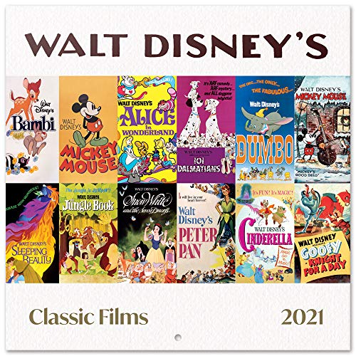 ERIK Calendario de pared 2021 Películas Clásicas Disney, 30x30 cm