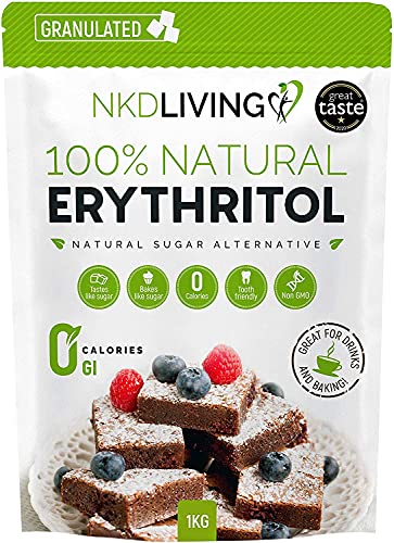 Eritritol 100 % natural 1 kg | Granulado sustituto del azúcar con cero calorías