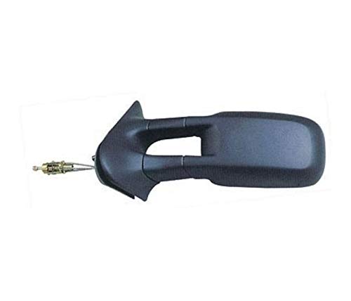 Espejo lateral izquierdo del conductor VL1502 sin pintar, color negro, funciona manualmente, de cristal, repuesto compatible con Volkswagen Caddy Seat Inca 1995 1996 1997 1998 1999 2000 2001 2002 2003