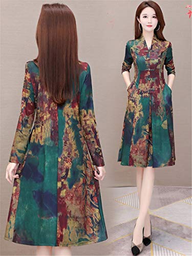 Estilo chino señora cheongsam elegante vestido vestidos de la vendimia de la novia de la boda qipao elegante vestido de impresión oriental