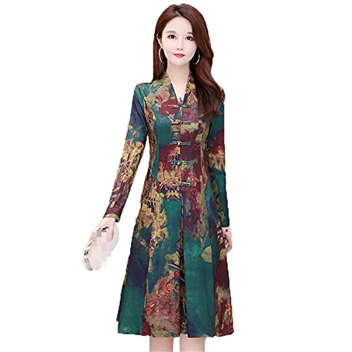 Estilo chino señora cheongsam elegante vestido vestidos de la vendimia de la novia de la boda qipao elegante vestido de impresión oriental
