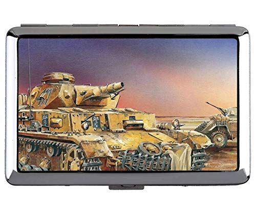 Estuche de Cigarrillos, Titular de la Tarjeta de Acero Inoxidable Militar Panzer IV