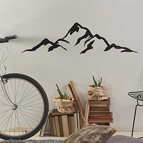 Etiqueta engomada de Gable paisaje moderno calcomanía de montaña regalo único Mural creativo vinilo adhesivo de fondo Mural 155x42cm