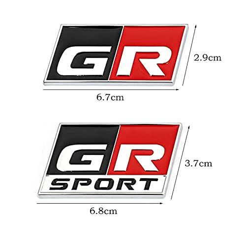 Etiqueta engomada del Coche GR Sport Logo Calcomanía Rejilla Delantera del capó, para Toyota HV Yaris GRMN RZ RC RS Prius GR Sport Lexus Harrier GR Logo Sticker