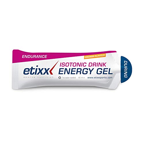 ETIXX isotonic Energy Gel Sabor Naranja 12ud, Negro, Normal