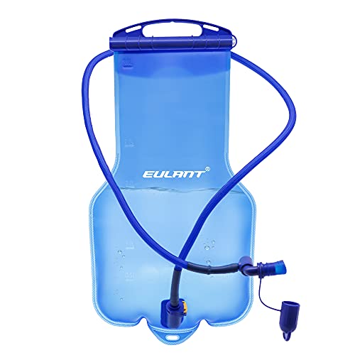 EULANT TPU Bolsa de Agua 1L/2L/3L Vejiga de Hidratación Deportivas 1.5L/2.5L Water Bladder para Correr Ciclismo Senderismo,Capacidad Ajustable & con Funda Protectora para Manguera, Sin BPA