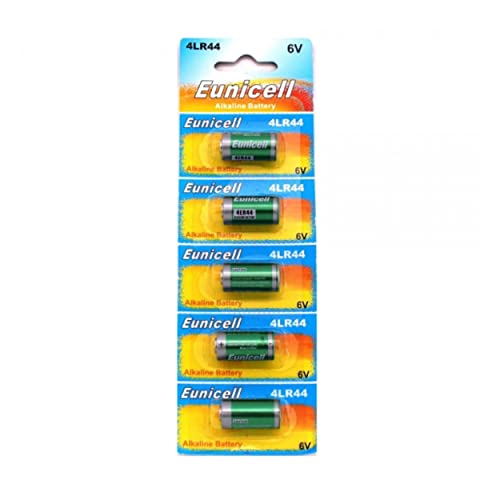 Eunicell - Lote de 5 pilas alcalinas 4LR44, 6V
