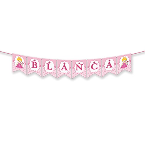 EuroFiestas Guirnalda Nombre Blanca o Alba