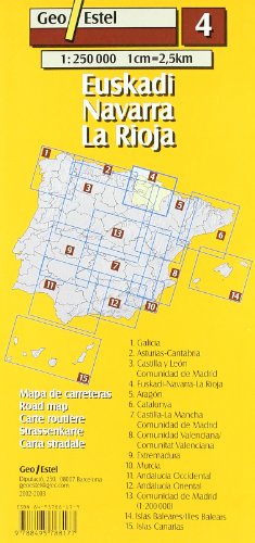 Euskadi-Navarra-La Rioja (Mapas de carreteras. Comunidades autónomas y regio)
