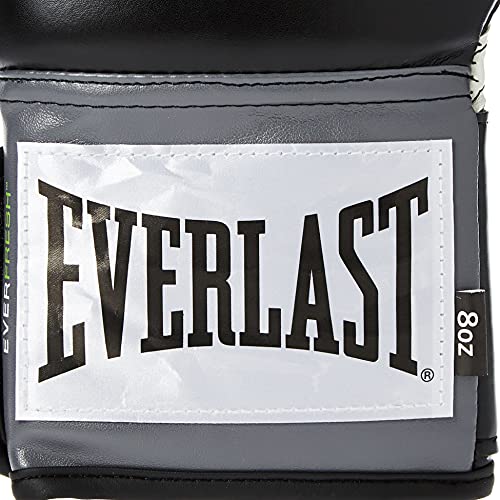 Everlast Hombre Elite Guantes De Entrenamiento Boxeo Negro/Gris 16oz