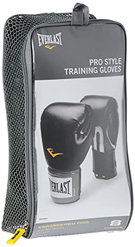 Everlast Hombre Elite Guantes De Entrenamiento Boxeo Negro/Gris 16oz