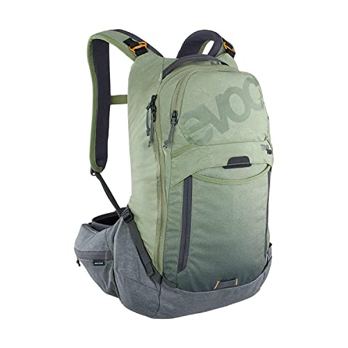 Evoc Trail Pro 16 - Bolsa para Bicicleta de montaña, Unisex, Color Verde Oliva y Gris