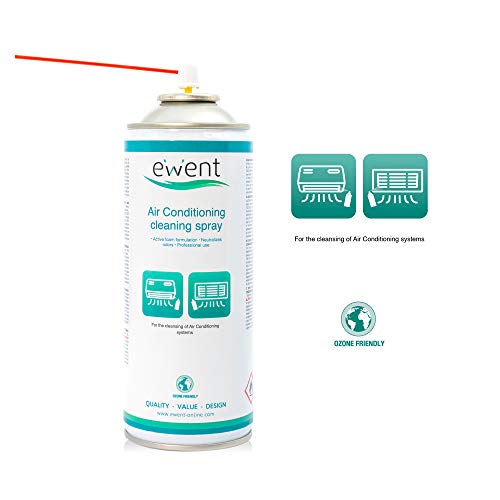 Ewent EW5619 - Spray de limpieza de aire acondicionado 400ml - Spray de limpieza para la limpieza de sistemas de aire acondicionado.