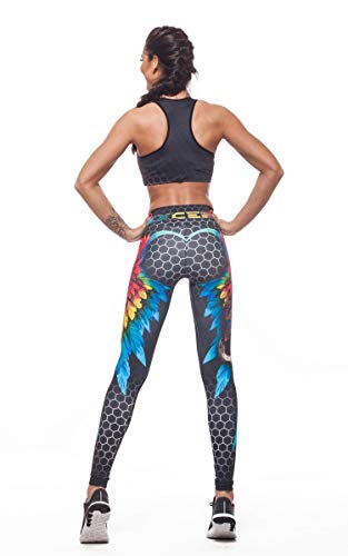 Excess Leggins Mujer Fitness S Yoga Mallas Deportivo Pilates Running Gimnasio Maillot de Ciclismo Mochila Portatil de Regalos 3D Italiano push up de Fiesta Mujer Sexy Multicolor Alas S