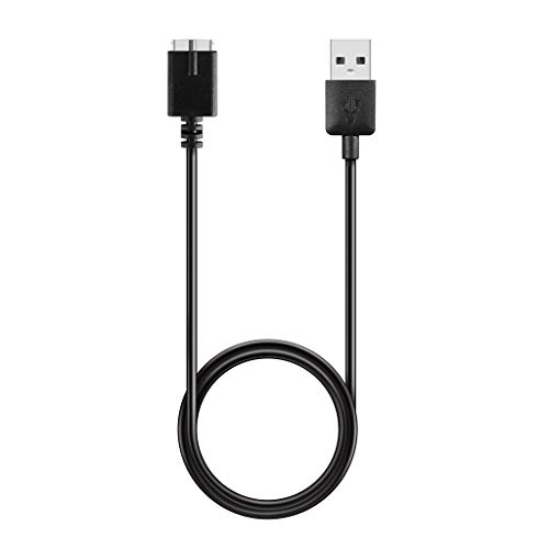 Exing Cable de carga USB de 1 m, color negro, cable de carga rápido para reloj Polar M430