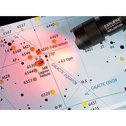 Explore Scientific Astro R-Lite - Linterna de luz roja con múltiples ajustes y función de señalización de 360 Grados, Ideal para Mantener la adaptación en la Oscuridad